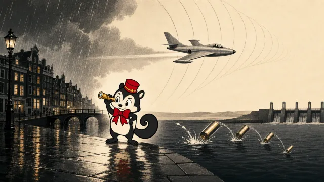 Momo uses a monocular as rain, a jet and a skipping cylinder reveal the movement of water and air