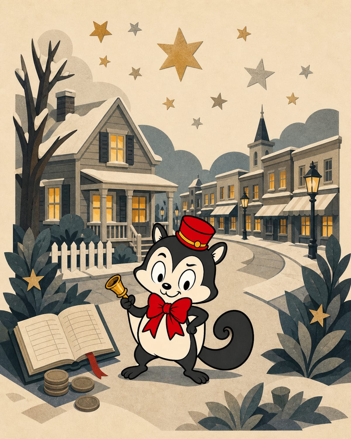 Original Monocurator collage for It's a Wonderful Life