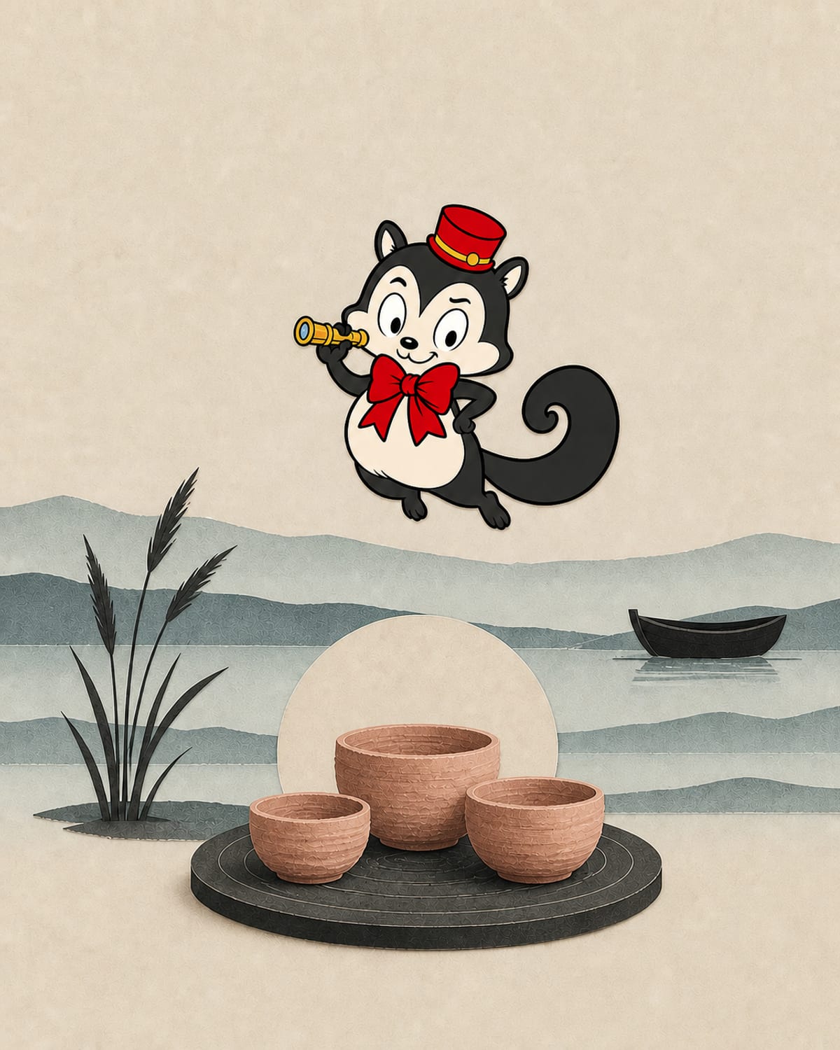 Original Monocurator collage for Ugetsu