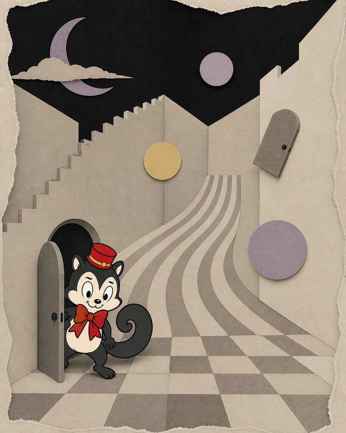 Original Monocurator collage for Un Chien Andalou