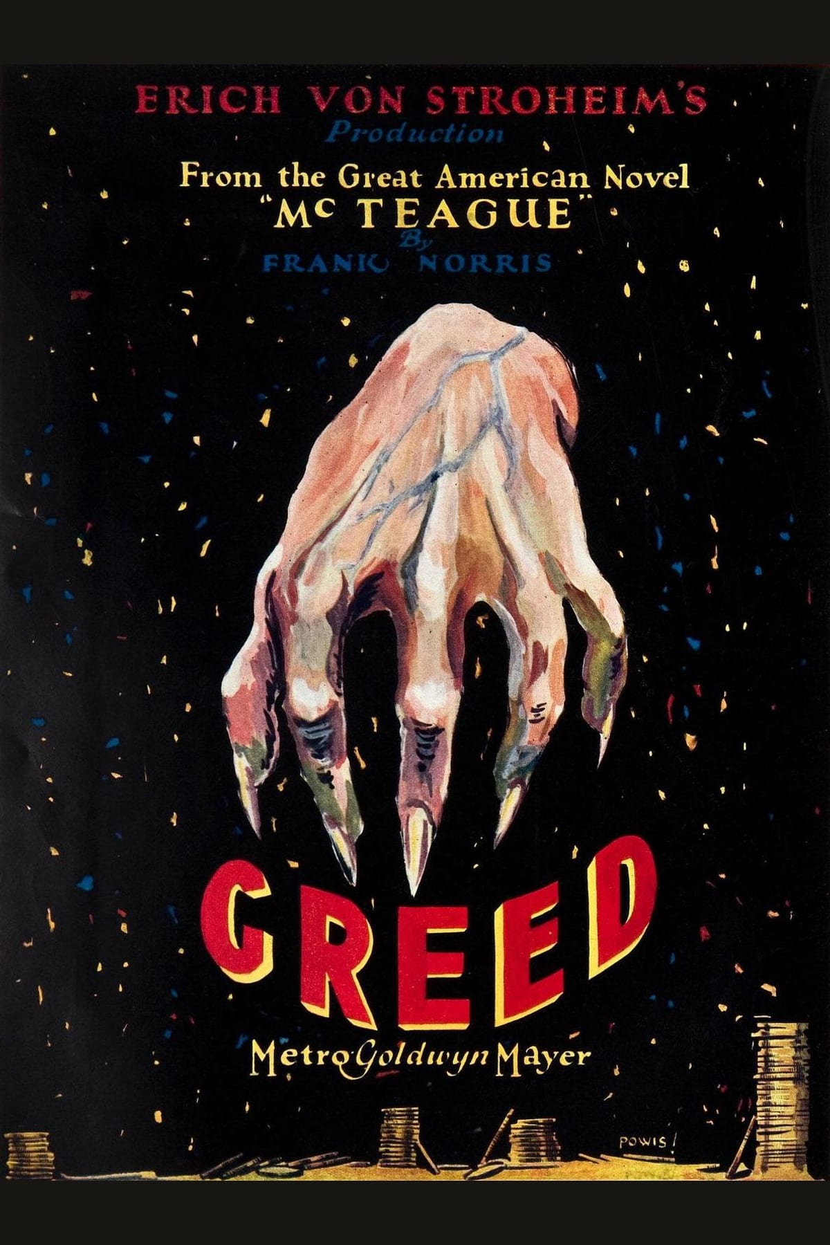 1924 theatrical poster for Greed